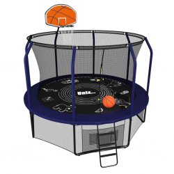 Батут Unix line Supreme Game 10 ft + Basketball (blue)